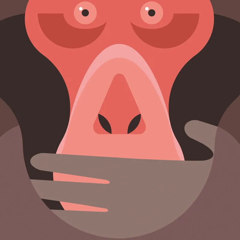 Three Wise Monkeys illustration detail